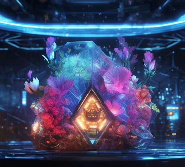 科技与未来，创新的插花之花
