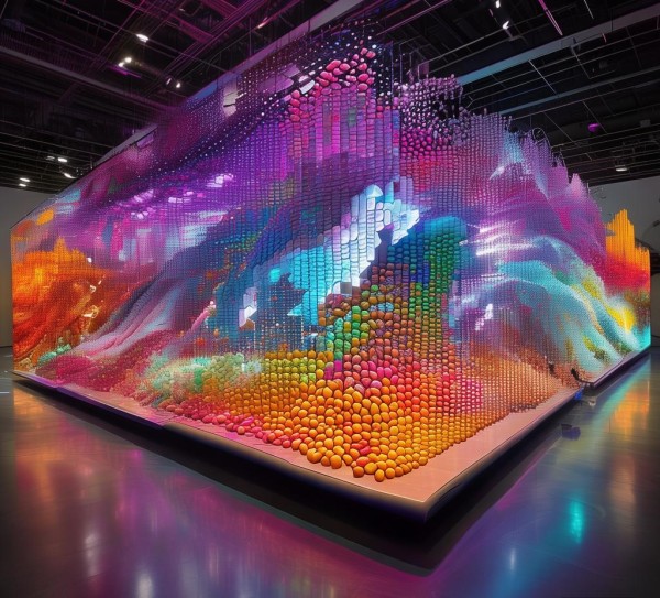 科技艺术创意活动——豆子粘贴画